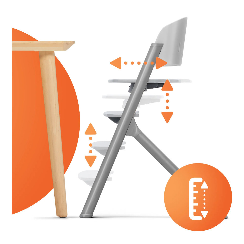 Стілець для годування Kinderkraft з шезлонгом Igee Calmee Cloudy Grey (5902533919109) - изображение 12