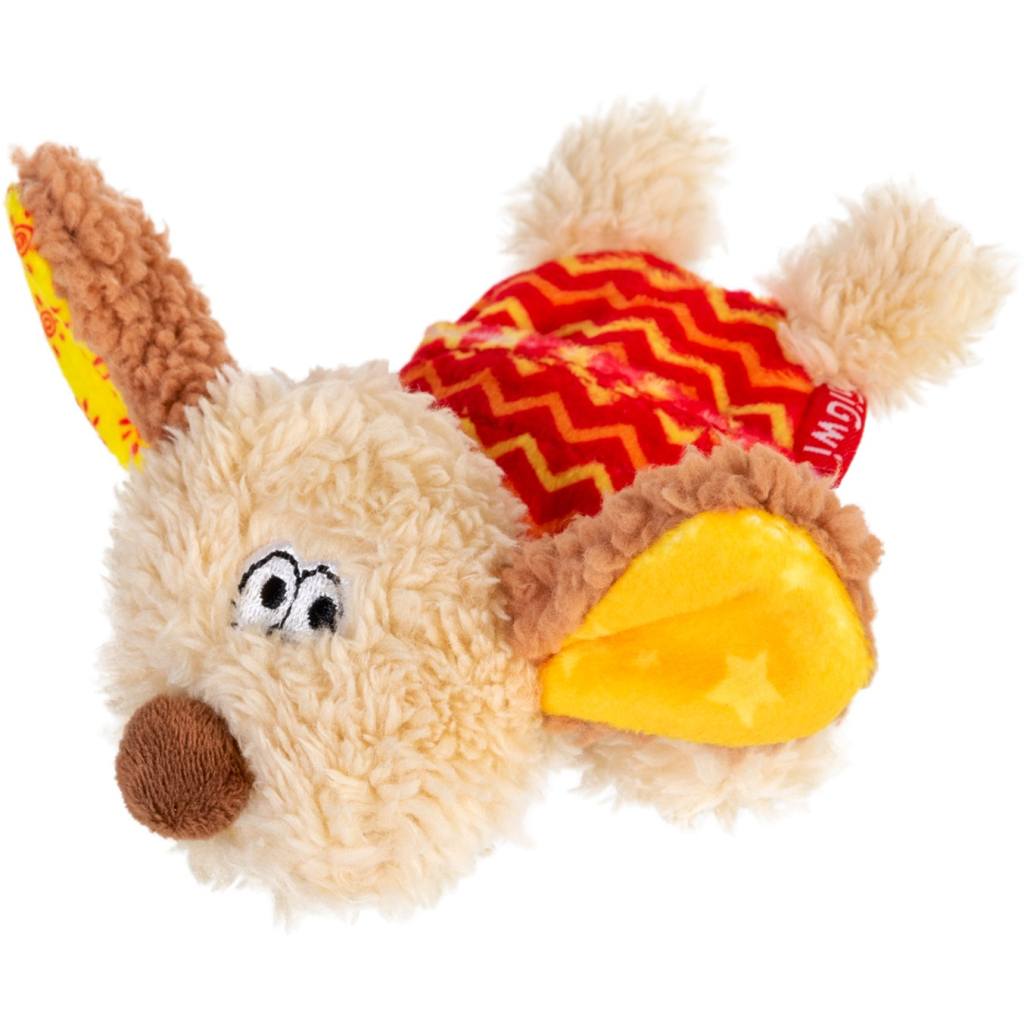 Іграшка для собак GiGwi Plush Собачка з пискавкою 13 см (75304Collar) - зображення 1