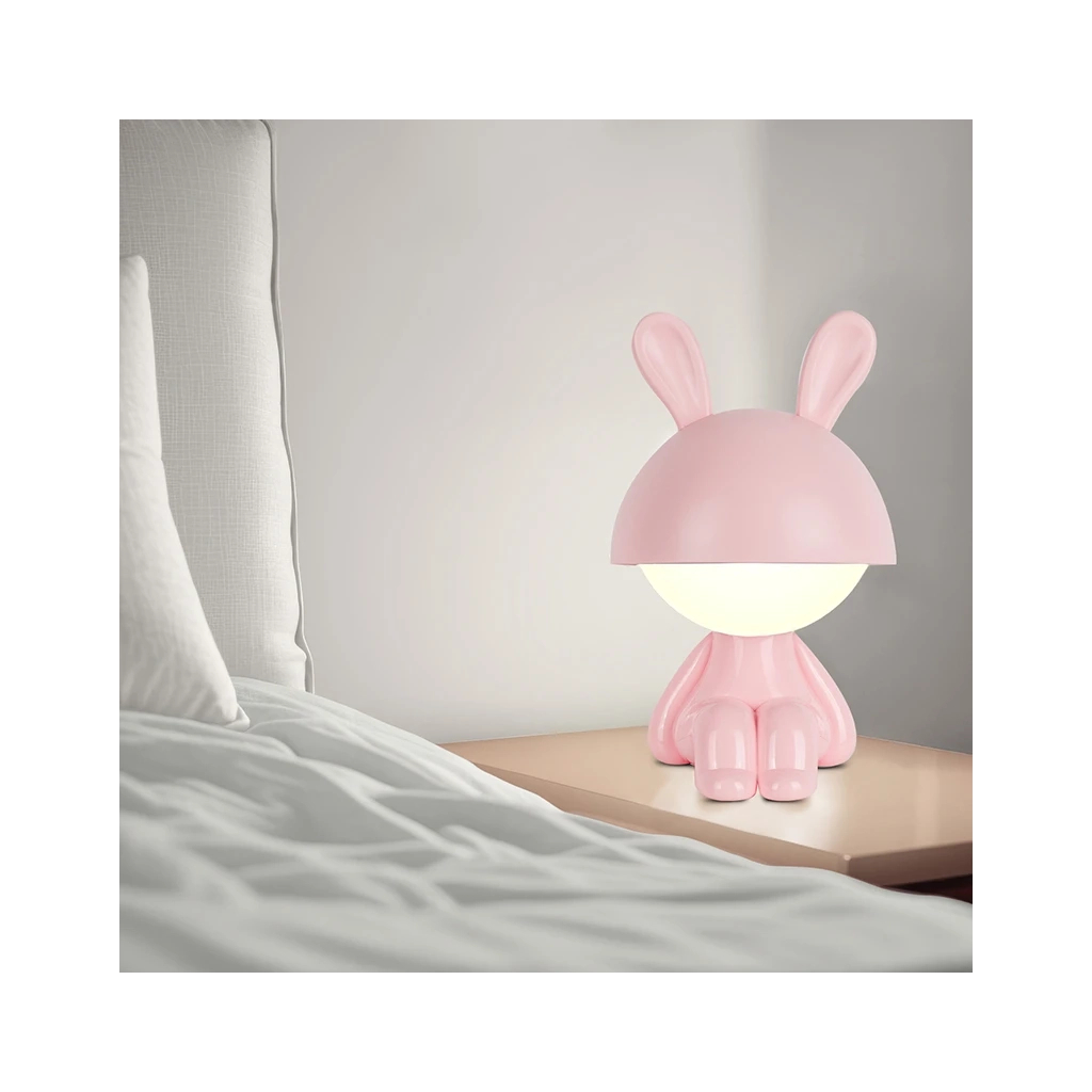 Нічник Kite Світильник LED з акумулятором Cute Bunny, рожевий (K25-316-1-2) - зображення 5