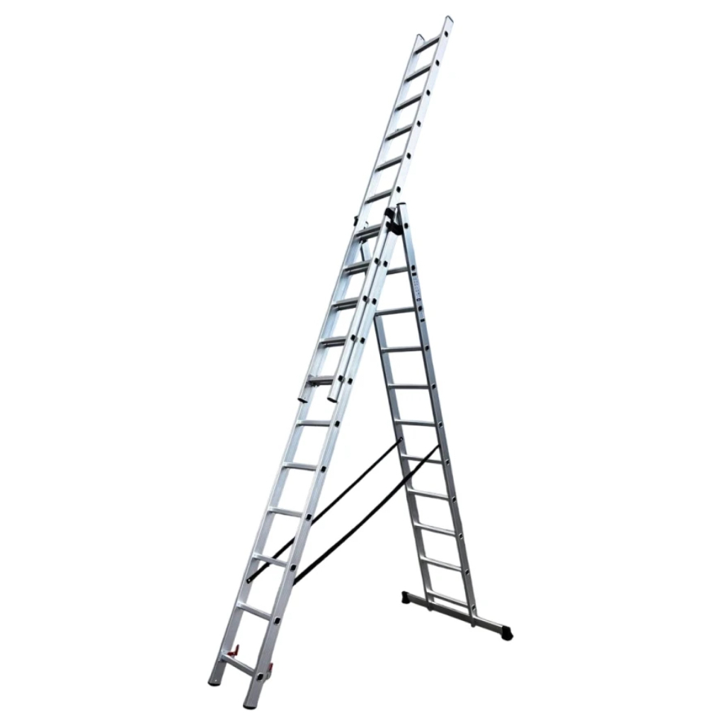 Драбина GTM 3-секції, розкладна, 3*11сх. 2,99-7,31м (KME311) - изображение 1