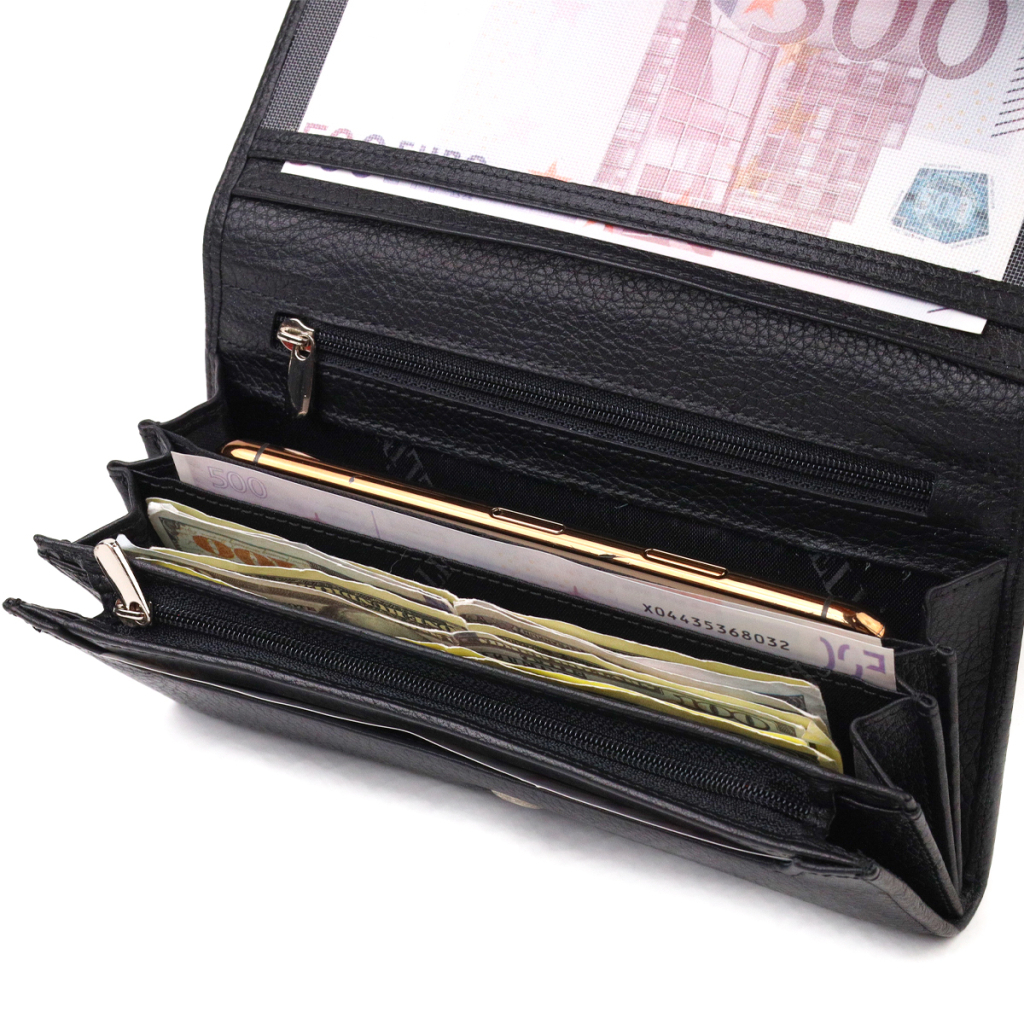 Портмоне Canpellini З натуральної шкіри Чорне (21529) - зображення 6