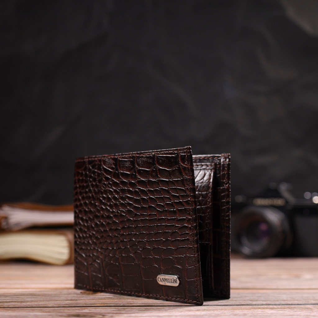 Портмоне Canpellini З натуральної шкіри Коричневе (21777) - зображення 7