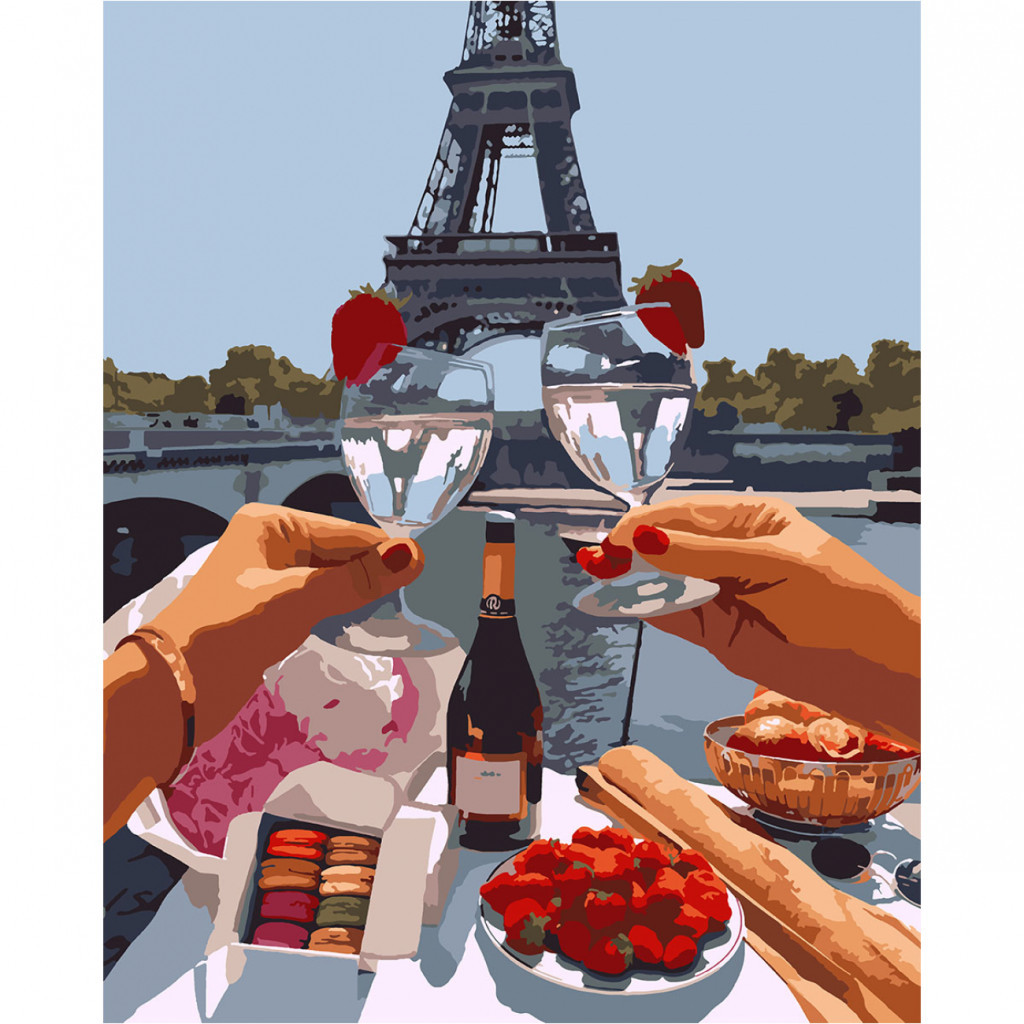 Картина по номерам Santi Зустріч у Парижі 40х50 см (954802) - зображення 1