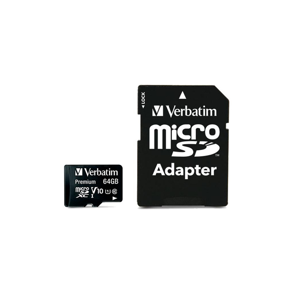 Карта пам'яті Verbatim 64GB microSDHC Class 10 (44084) - зображення 1