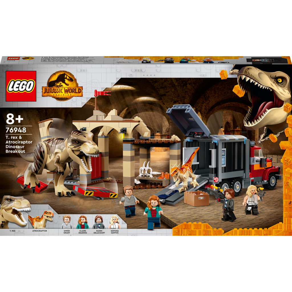 Конструктор LEGO Jurassic World Втеча тиранозавра і атроцираптора 466 деталей (76948) - зображення 1