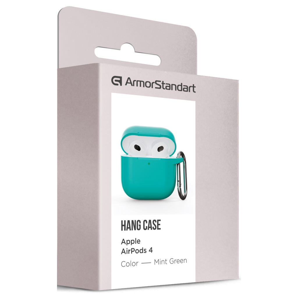 Чохол для навушників Armorstandart Hang Case для Apple AirPods 4 Mint Green (ARM81287) - зображення 3