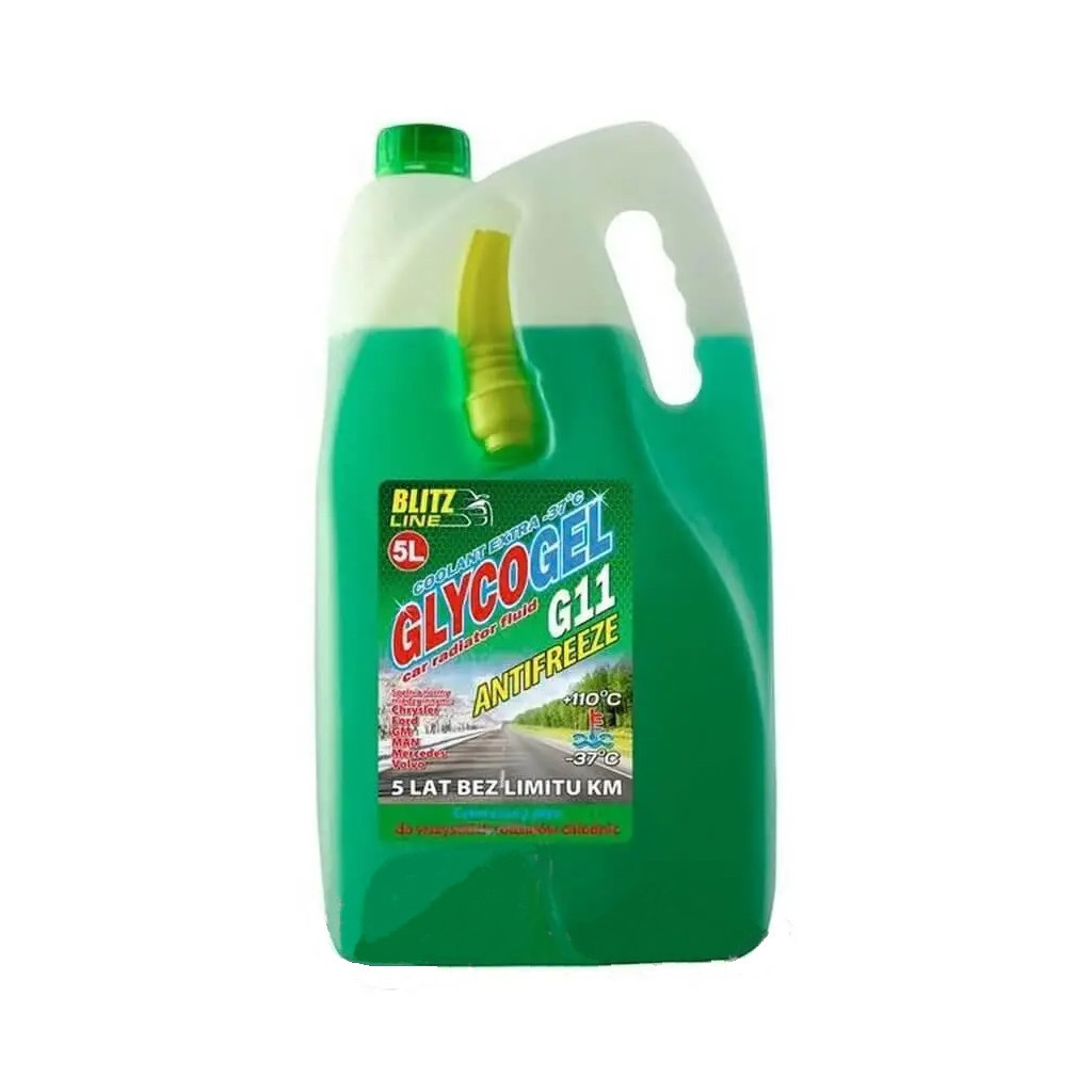 Антифриз BioLine Poland Glycogel G11 ready-mix -37°C зел, 5л (175535) - зображення 1