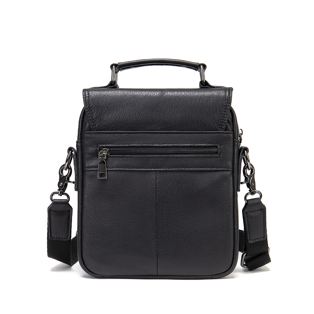 Сумка Vintage Вертикальна чоловіча у м'якій шкірі Чорна (20367) - зображення 6