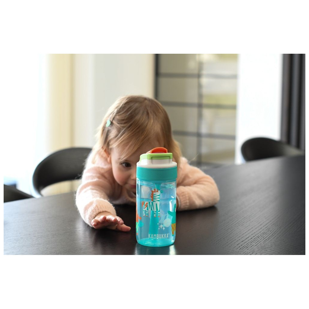 Пляшка для води Kambukka Lagoon kids Disco Zoo 400 мл помаранчева (11-04058) - зображення 8