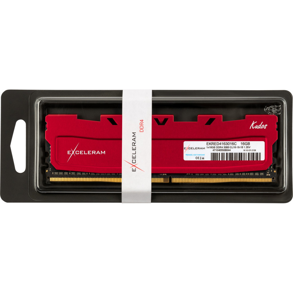 Модуль пам'яті для комп'ютера DDR4 16GB 3000 MHz Red Kudos eXceleram (EKRED4163016C) - зображення 3