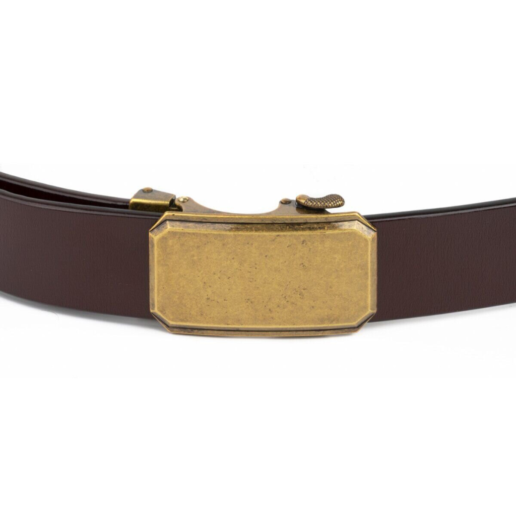 Ремінь Vintage Чоловічий з латунною пряжкою Коричневий (20276) - зображення 6