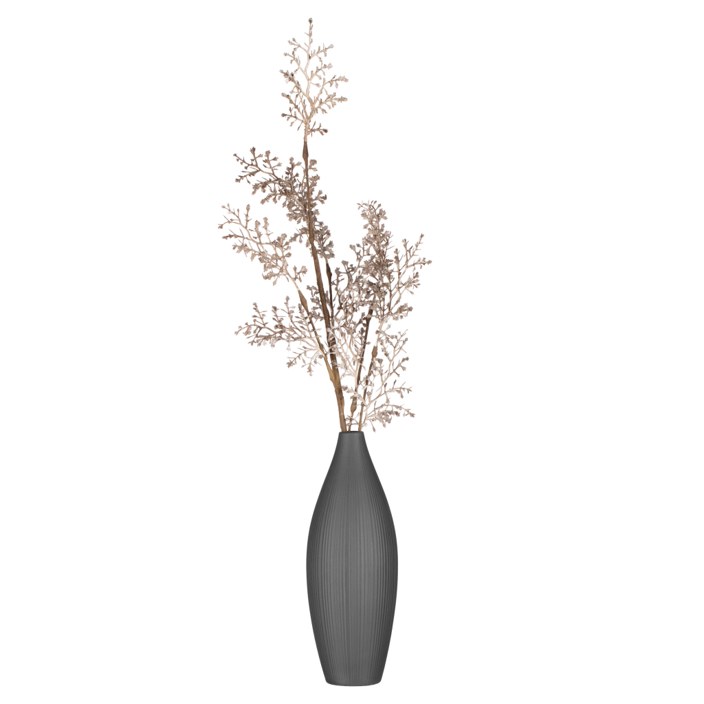 Ваза Ardesto Siena, 7х23см, порцеляна, сірий (AR3806B) - зображення 2