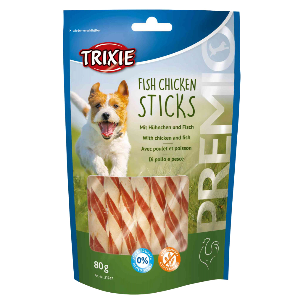 Ласощі для собак Trixie Premio Fish Chicken Sticks 80 г (4011905317472) - зображення 1