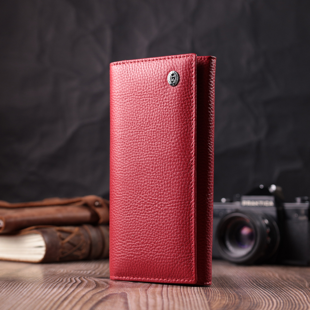 Гаманець ST Leather З натуральної шкіри Червоний (22514) - зображення 8