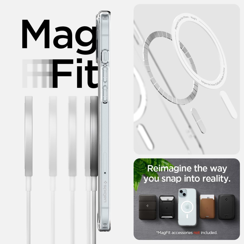 Чохол до мобільного телефона Spigen Apple iPhone 15 Ultra Hybrid MagFit White (ACS06802) - зображення 6