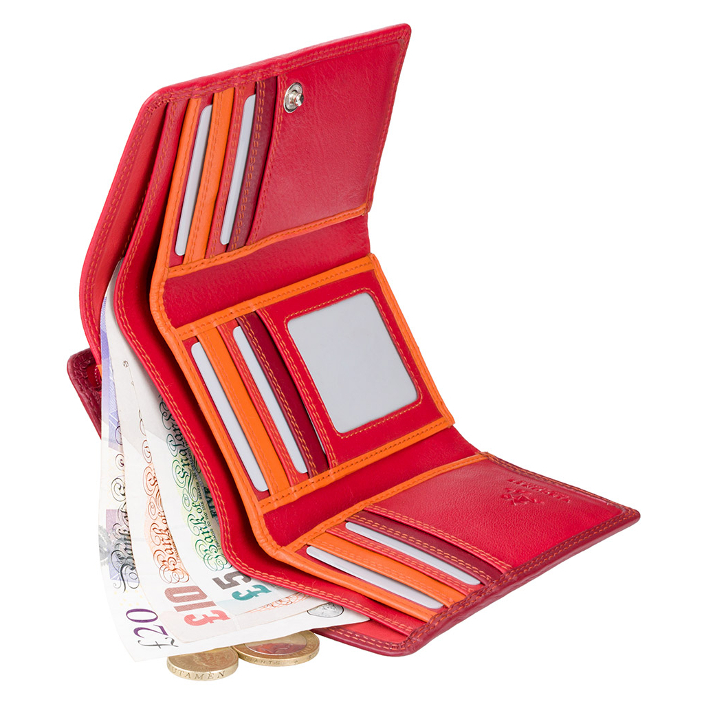 Гаманець Visconti RB43 Bora з RFID Red Multi (RB43 RED M) - зображення 4