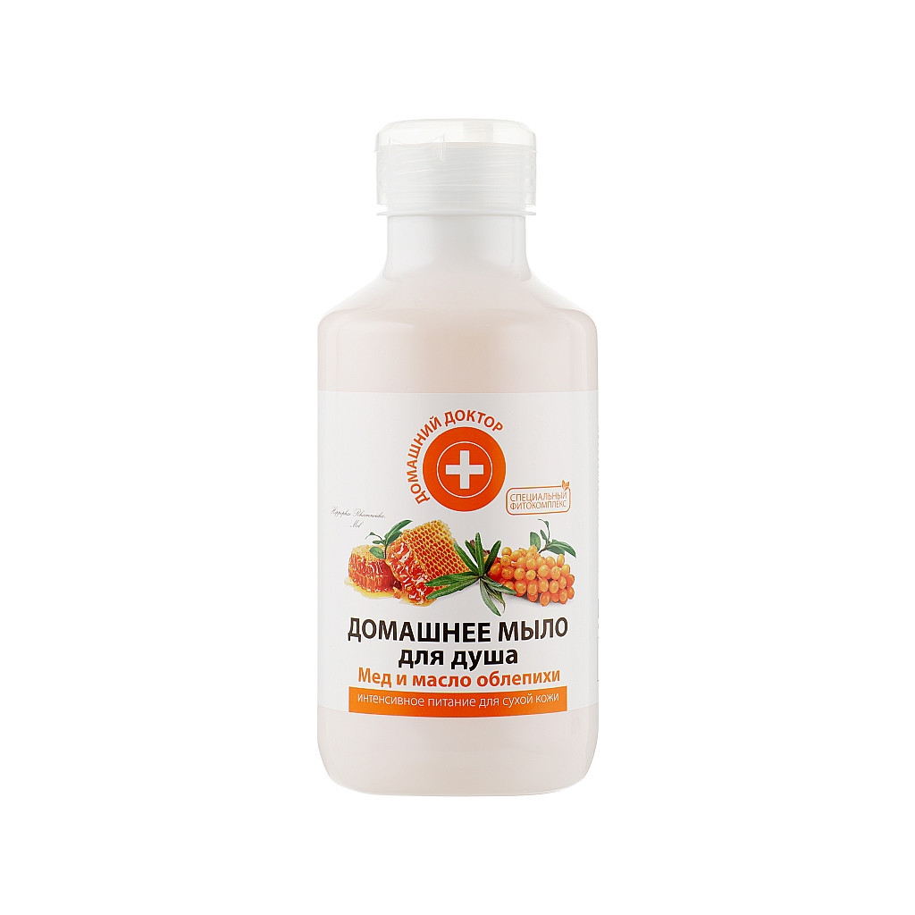 Рідке мило Домашній Доктор Домашнє для душу Мед і олія обліпихи 500 мл (4823015941283) - зображення 1
