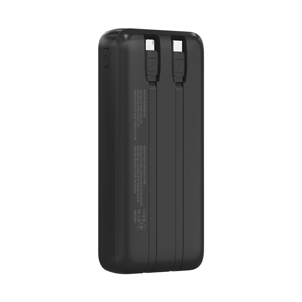 Батарея універсальна ColorWay 20 000 mAh EnergyPlus PD/18W, QC3.0/22.5W, Black (CW-PB200LPB4BK-PDD) - зображення 2