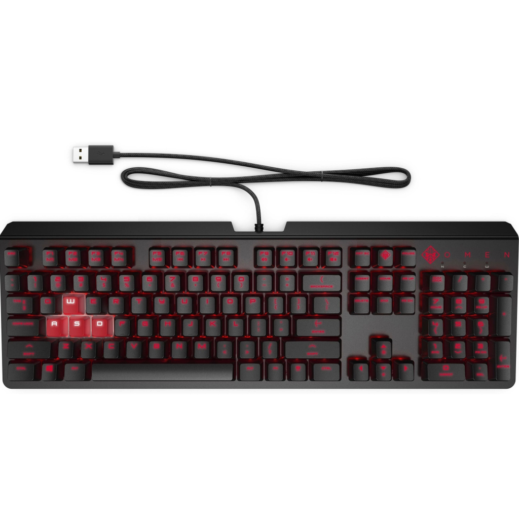 Клавіатура HP OMEN Encoder LED 104key Cherry MX Red USB Black (6YW76AA) - зображення 1