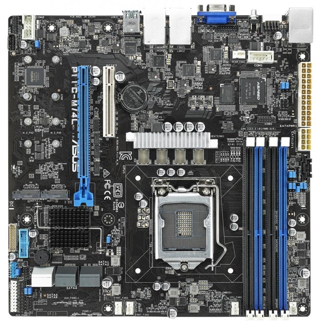 Серверна материнська плата ASUS P11C-M/4L s1151 C242, 4xDDR4, M.2 mATX (P11C-M/4L) - зображення 1