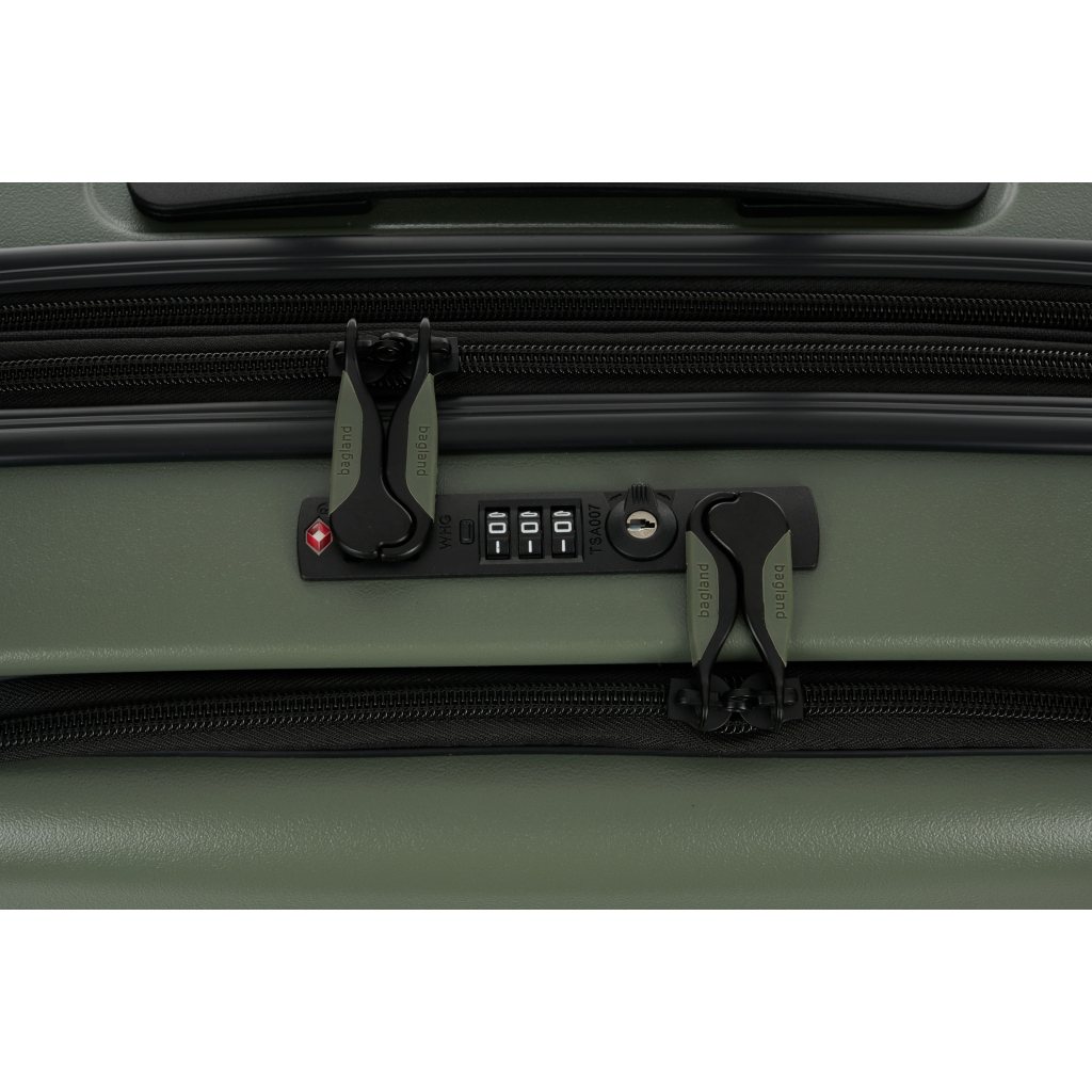 Валіза Bagland маленька 40 л хакі (1140721770) - зображення 8