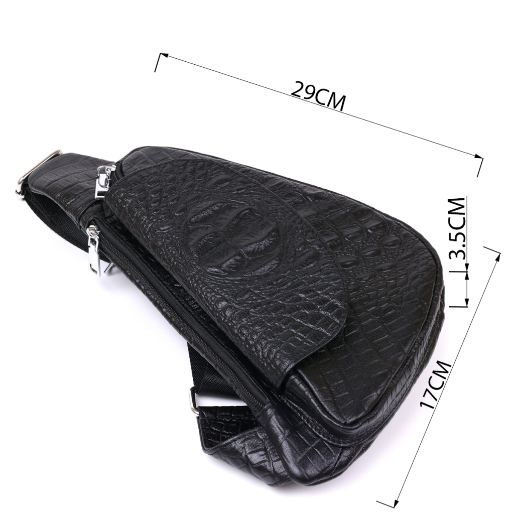 Сумка Vintage З натуральної шкіри через плече Чорна (20489) - зображення 3