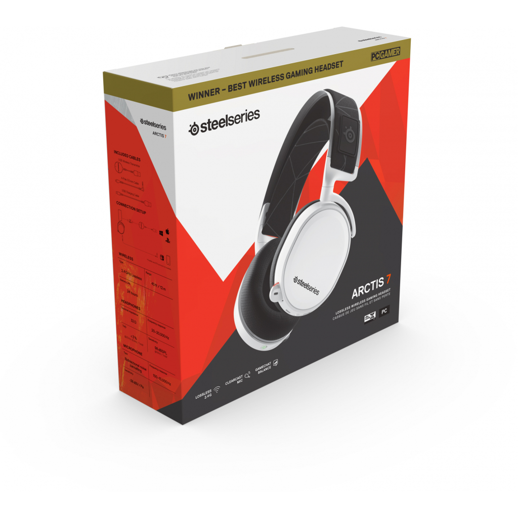 Навушники SteelSeries Arctis 7 White 2019 Edition (61508) - зображення 5