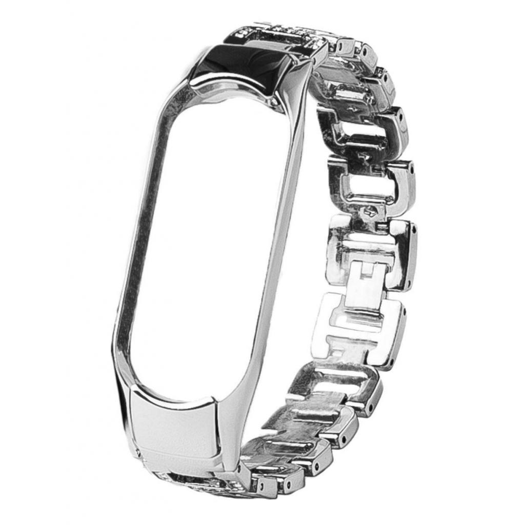 Ремінець до фітнес браслета XoKo Diamond Premium Band для Xiaomi Mi band 5 Silver (XK-M5-DMSR) - зображення 1