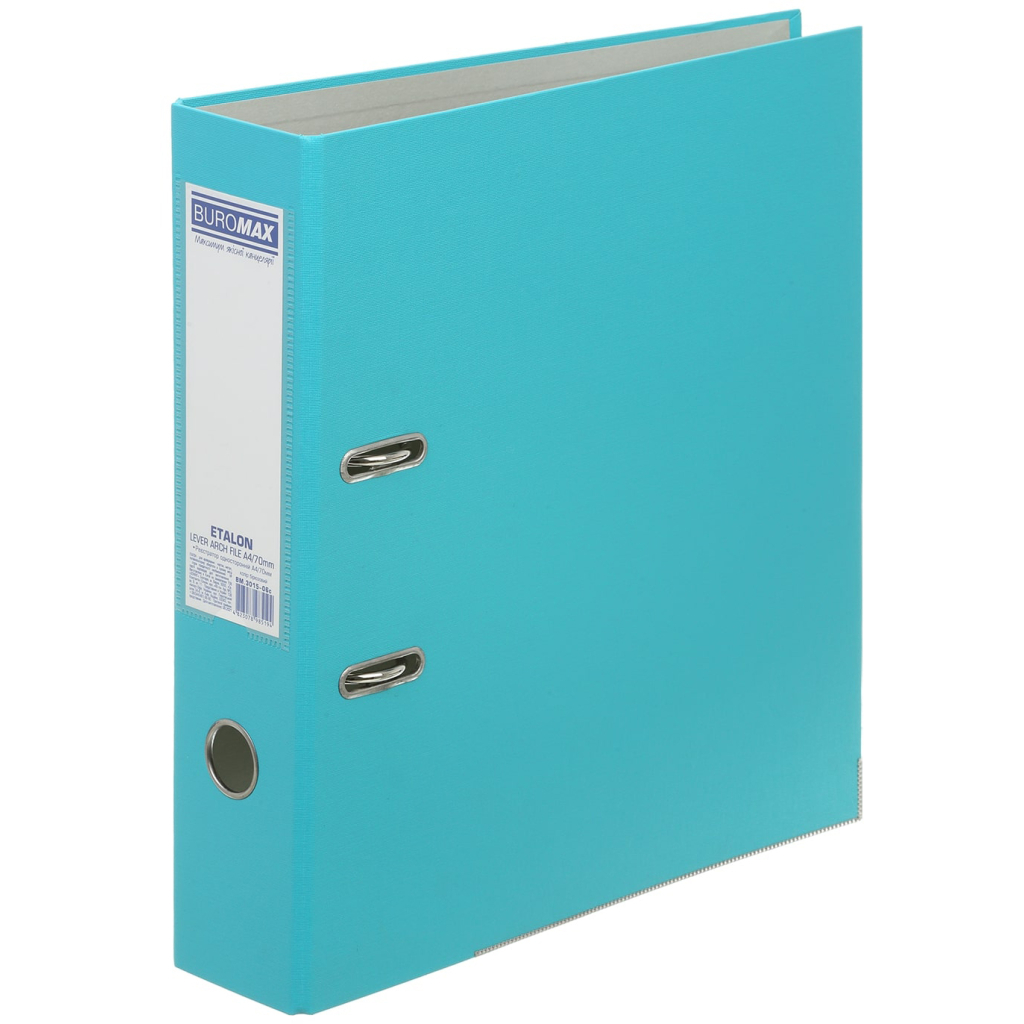 Папка - реєстратор Buromax Etalon A4 75 мм Бірюзова (BM.3015-06c) - зображення 1