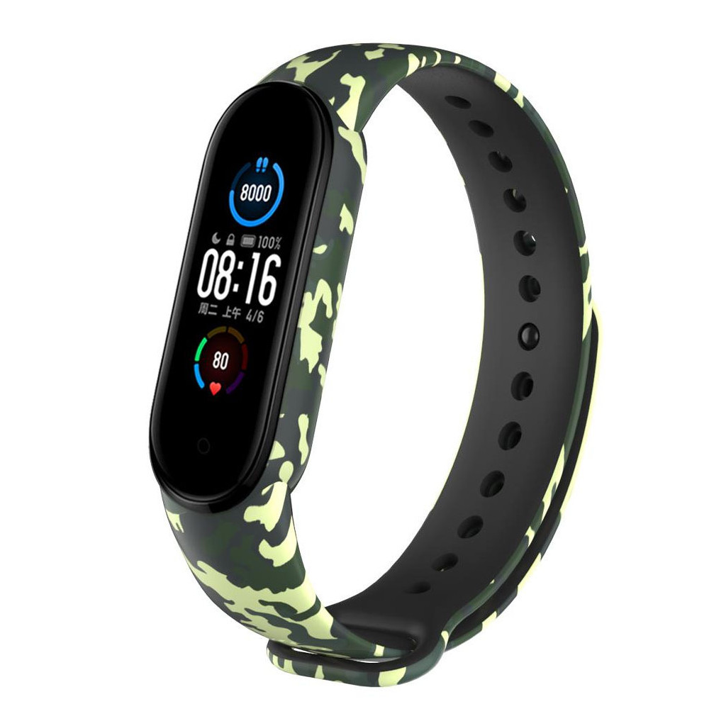 Ремінець до фітнес браслета XoKo Силіконовий ремінець XoKo для Xiaomi Mi Smart Band 5 Khaki G (XK-SL5-KGRN) - зображення 3