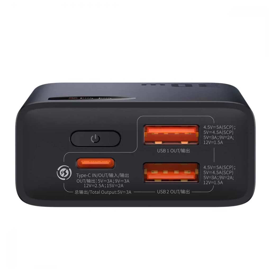 Батарея універсальна Baseus Adaman2 10000mAh 30W, PD, QC, SCP, Black (PPAD040001) - изображение 6