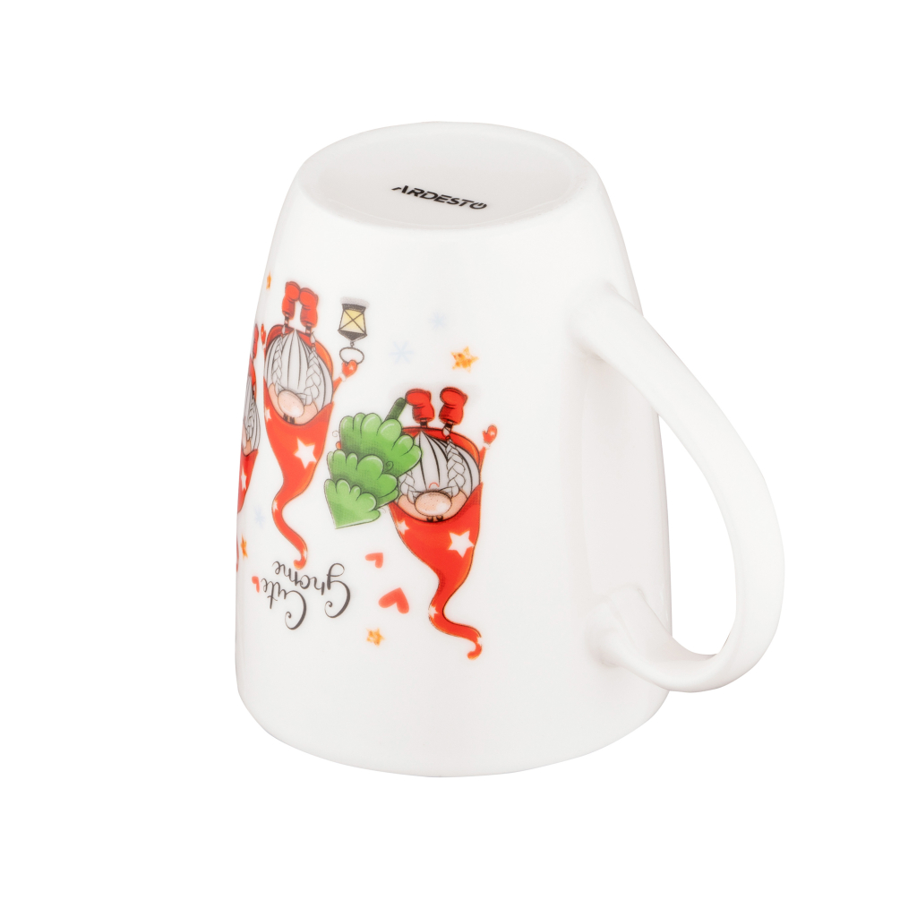 Чашка Ardesto Christmas Gnomes, 350мл, порцеляна (AR3066) - зображення 4