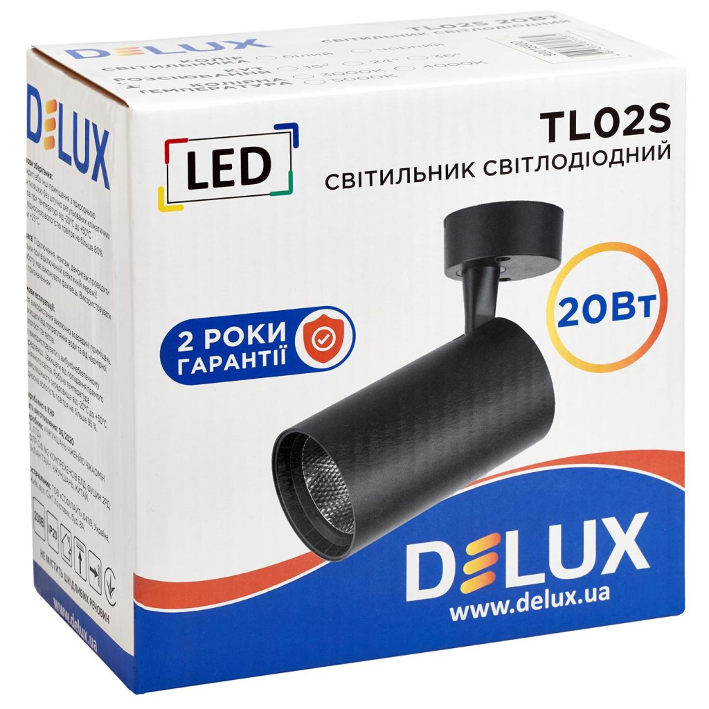 Спот Delux TL02S 20 Вт 4000K (90015901) - зображення 2