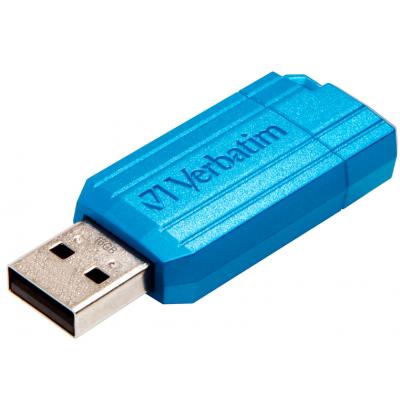 USB флеш накопичувач Verbatim 16GB PinStripe Blue USB 2.0 (49068) - зображення 4