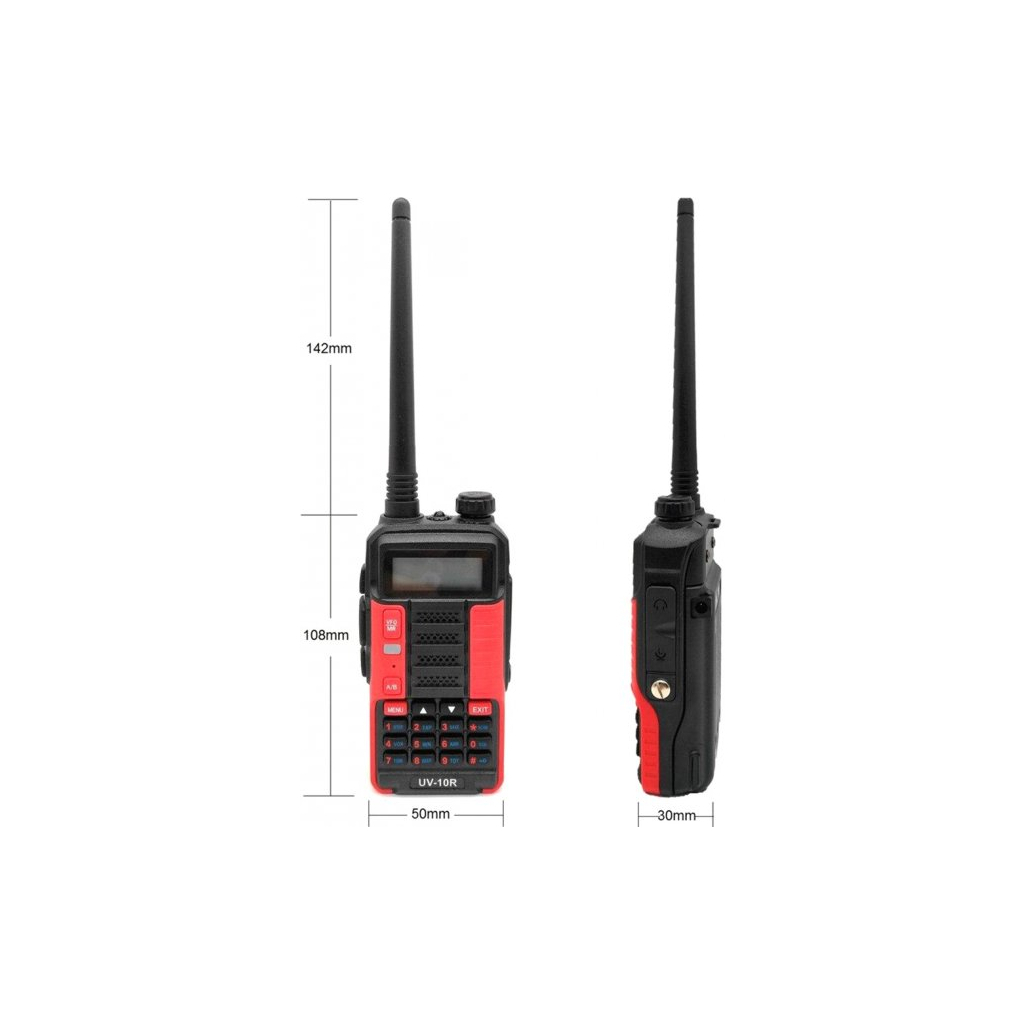 Портативна рація Baofeng UV-10R Red - зображення 3