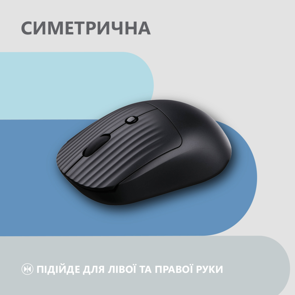 Мишка 2E MF218 Silent Wireless/Bluetooth Black (2E-MF218WBK) - зображення 3