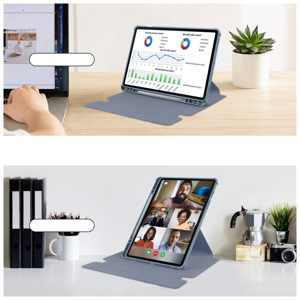 Чохол до планшета BeCover 360° Rotatable Samsung Tab S9 (SM-X710/SM-X716)/S9 FE (SM-X510/SM-X516B) 11.0" Purple (710437) - зображення 6