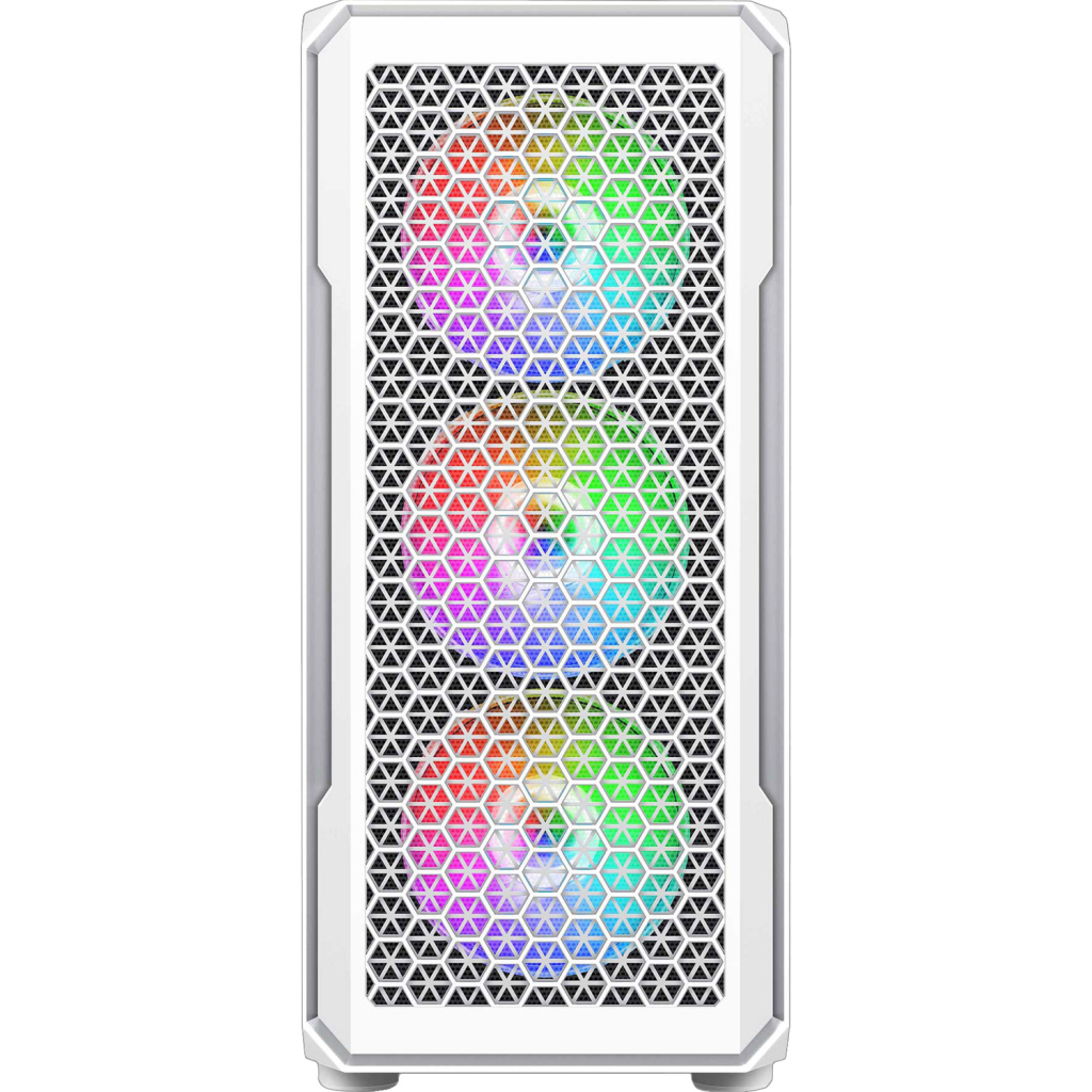 Корпус 2E Gaming Hexagon G338W, без БЖ, 2xUSB 3.0, 1xUSB Type-C, 1x120mm, 3x120mm ARGB, TG Side Panel, AT (2E-G338W) - зображення 2