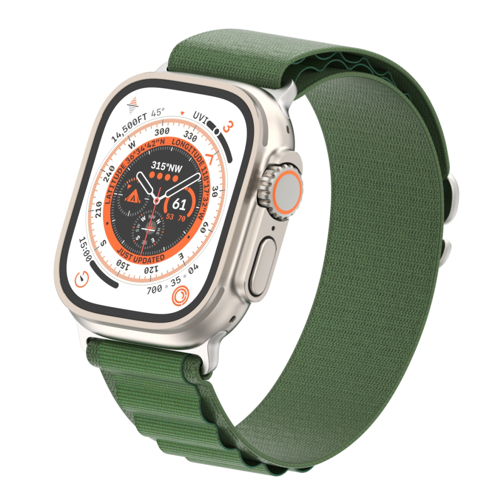 Ремінець до смарт-годинника Armorstandart Alpina Band для Apple Watch 49/46/45/44/42 (Series 1-3) Green (ARM64981) - зображення 4