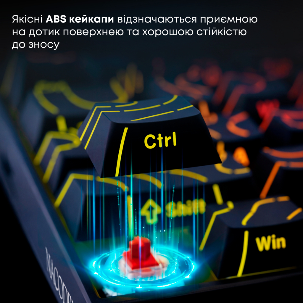 Клавіатура Ajazz NK68 Red Switch USB UA Black (NK68-R-S-B) - изображение 10