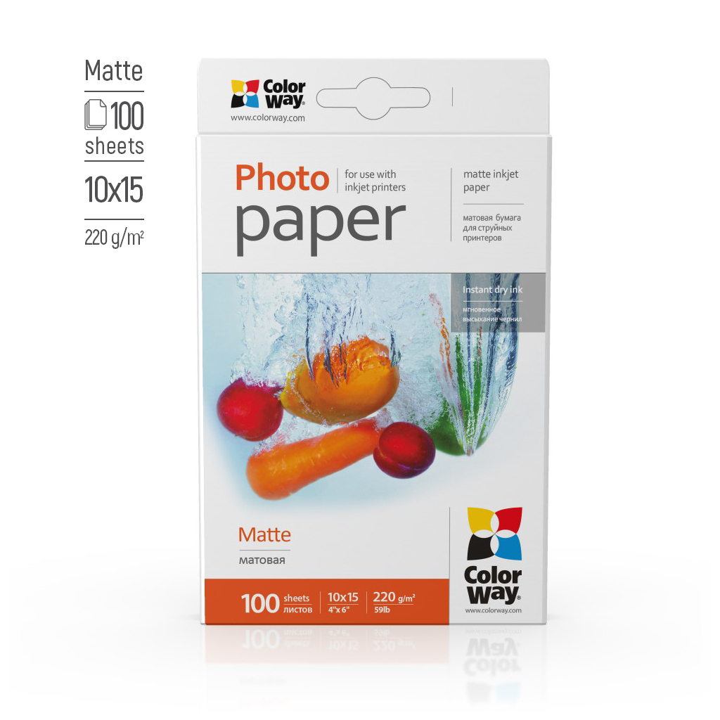 Фотопапір ColorWay 10x15, 220г, matte, 100л (PM2201004R_OEM) - зображення 2