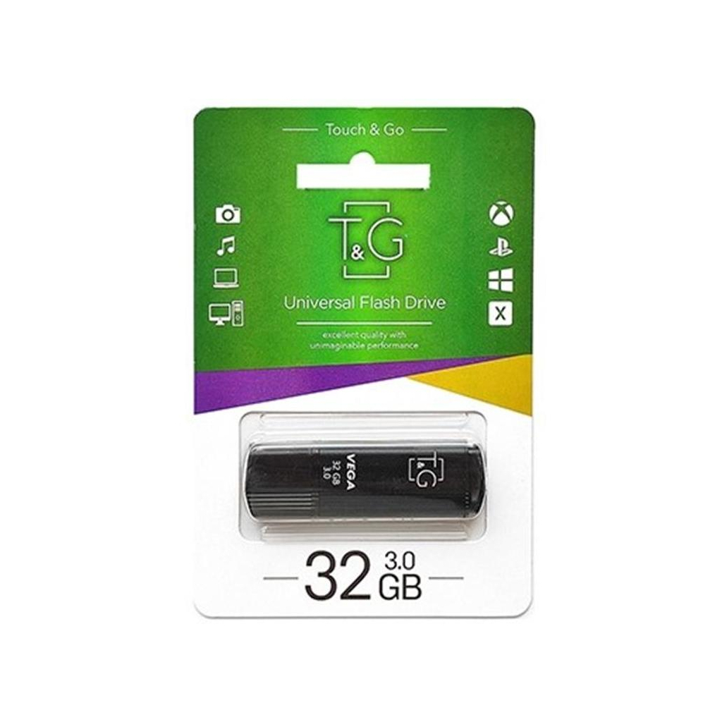 USB флеш накопичувач T&G 32GB 121 Vega Series Black USB 3.0 (TG121-32GB3BK) - зображення 2