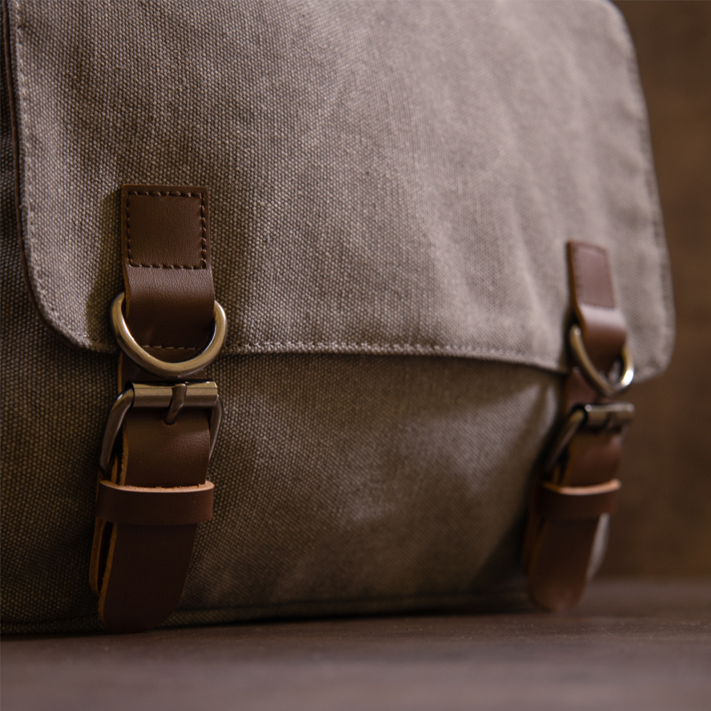 Сумка Vintage Текстильна Сіра (20605) - зображення 10