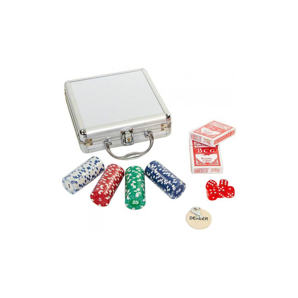 Настільна гра Johnshen Sports Набір покерний 100 фішок по 11,5 г (алюмінієвий кейс) (59208) - зображення 2