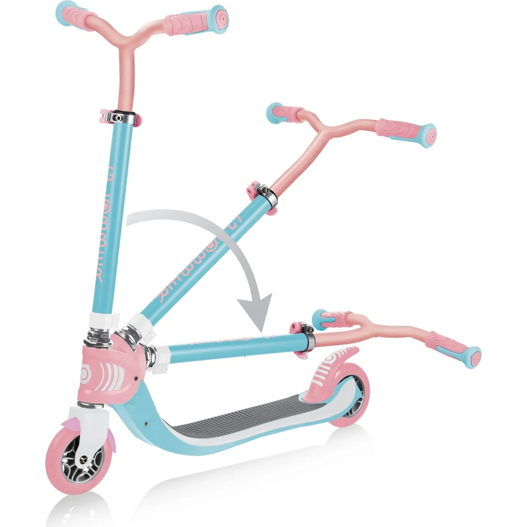 Самокат Globber Flow Foldable 125 до 100 кг 6+ 2 колеса Блакитно-рожевий (473-707) - зображення 6