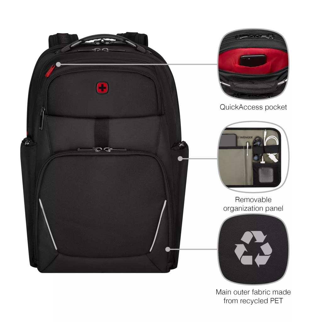 Рюкзак для ноутбука Wenger 17" New Icons, Meteor, Black (653188) - зображення 4