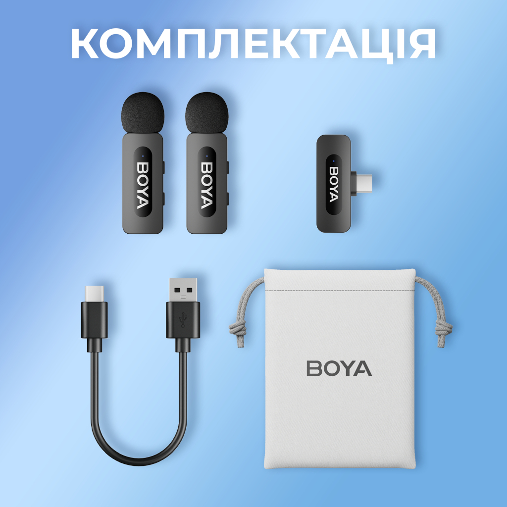 Мікрофон Boya BY-V20 Type-C Black (BY-V20) - изображение 17