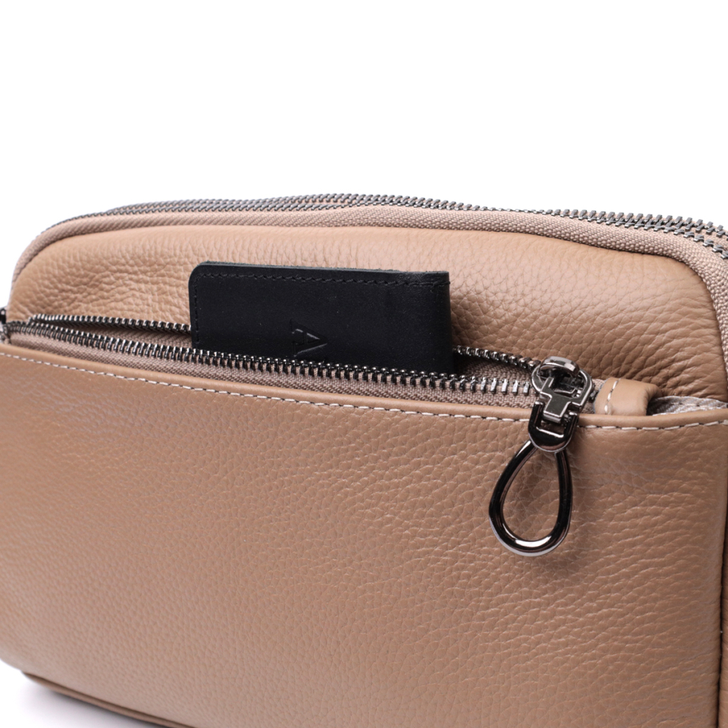 Сумка Vintage Жіноча з натуральної шкіри Бежева (22599) - зображення 8