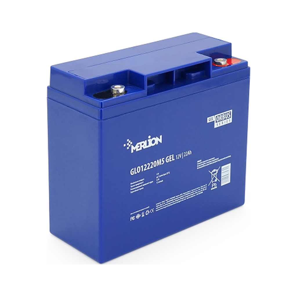 Батарея до ДБЖ Merlion GLO 12V 22Ah (GLO12220M5 GEL) - зображення 1