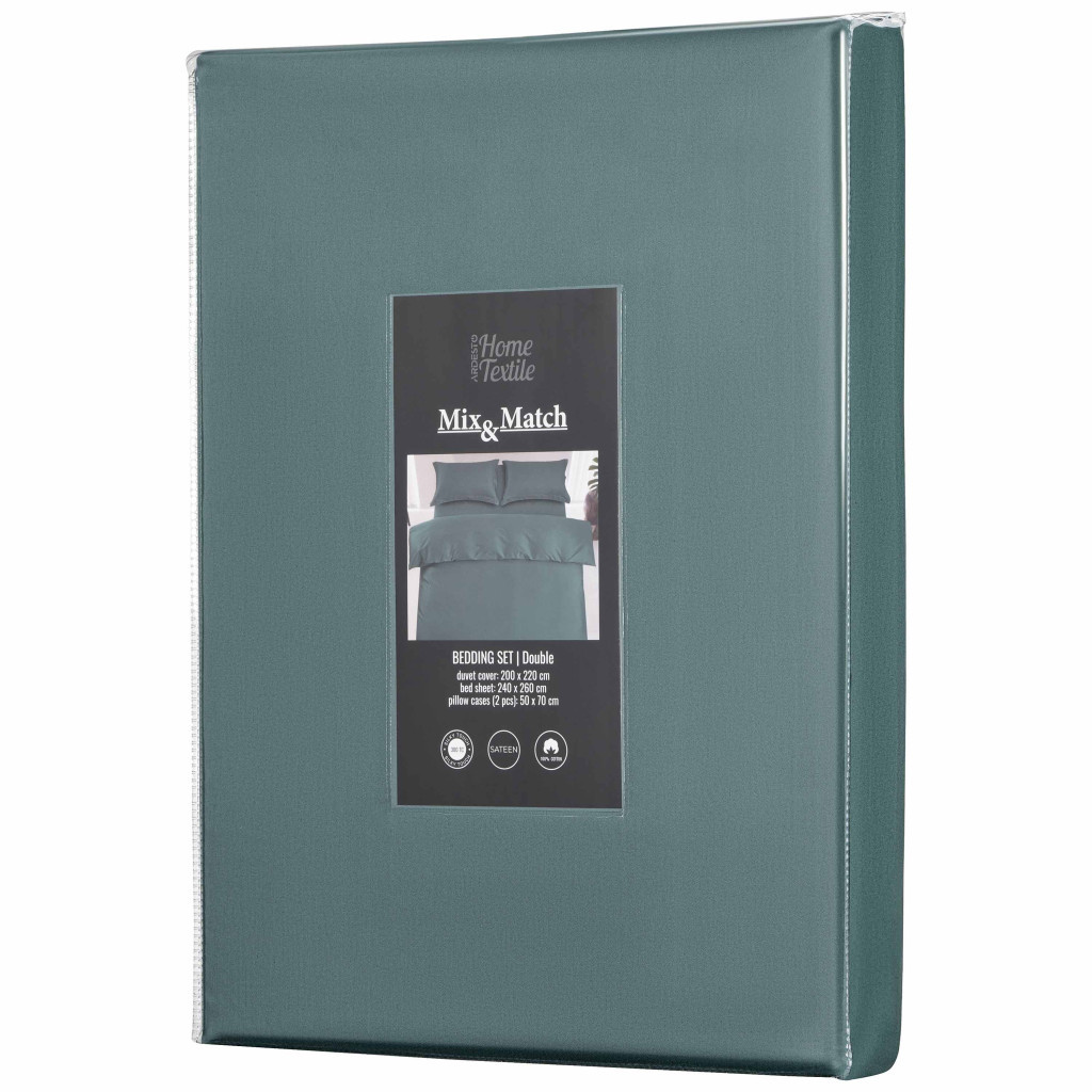 Постільна білизна Ardesto Mix&Match Premium сатин зелений євро 200х220 (ART2022SE) - изображение 11